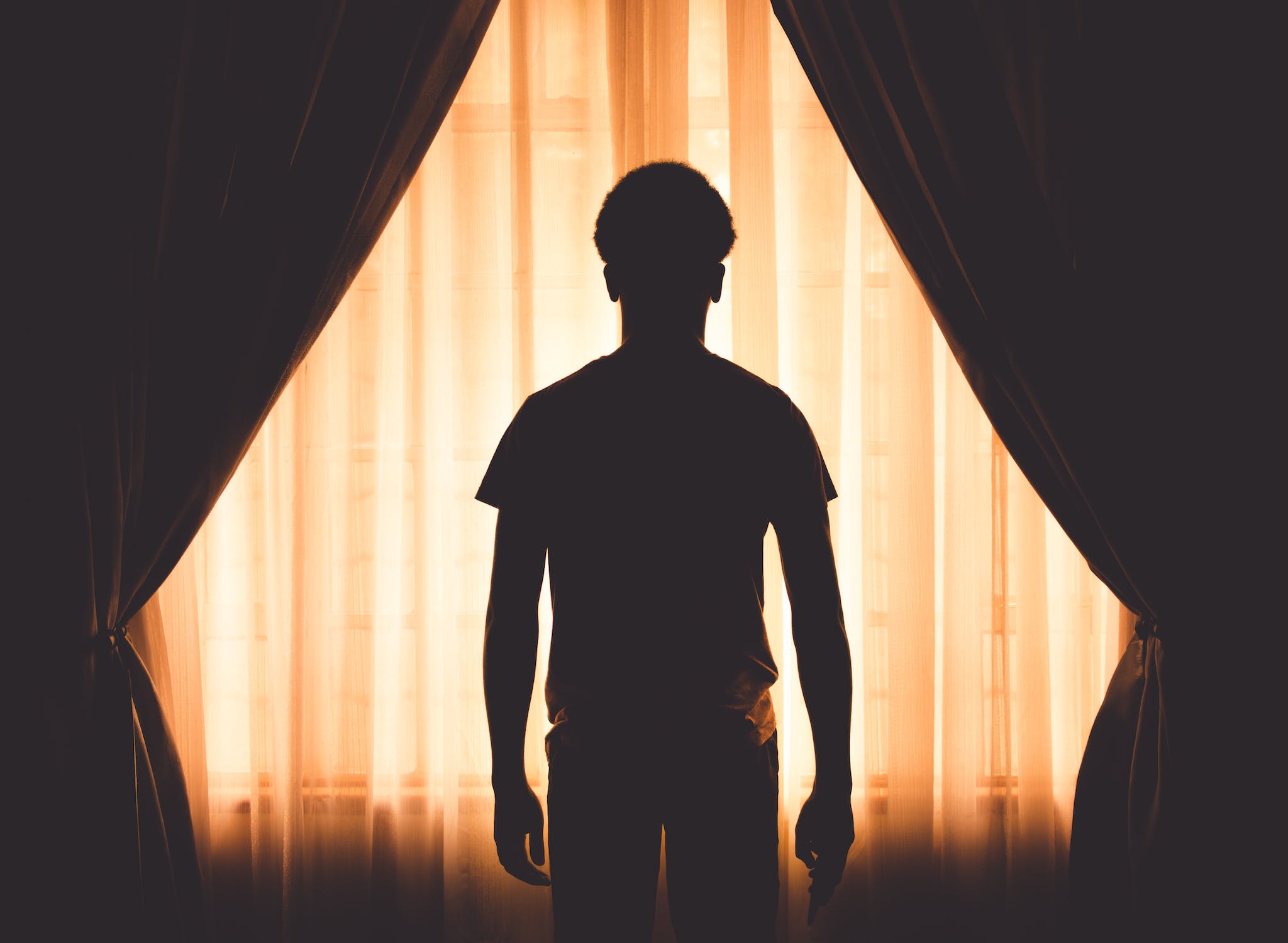 Blackout curtains to create darkness during the da