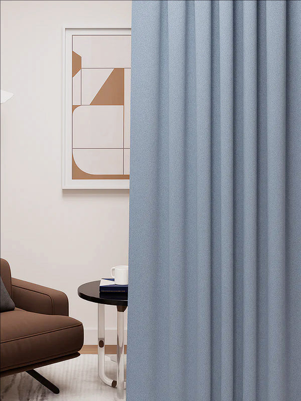Woven Cotton Morandi Sliver Blackout Drape