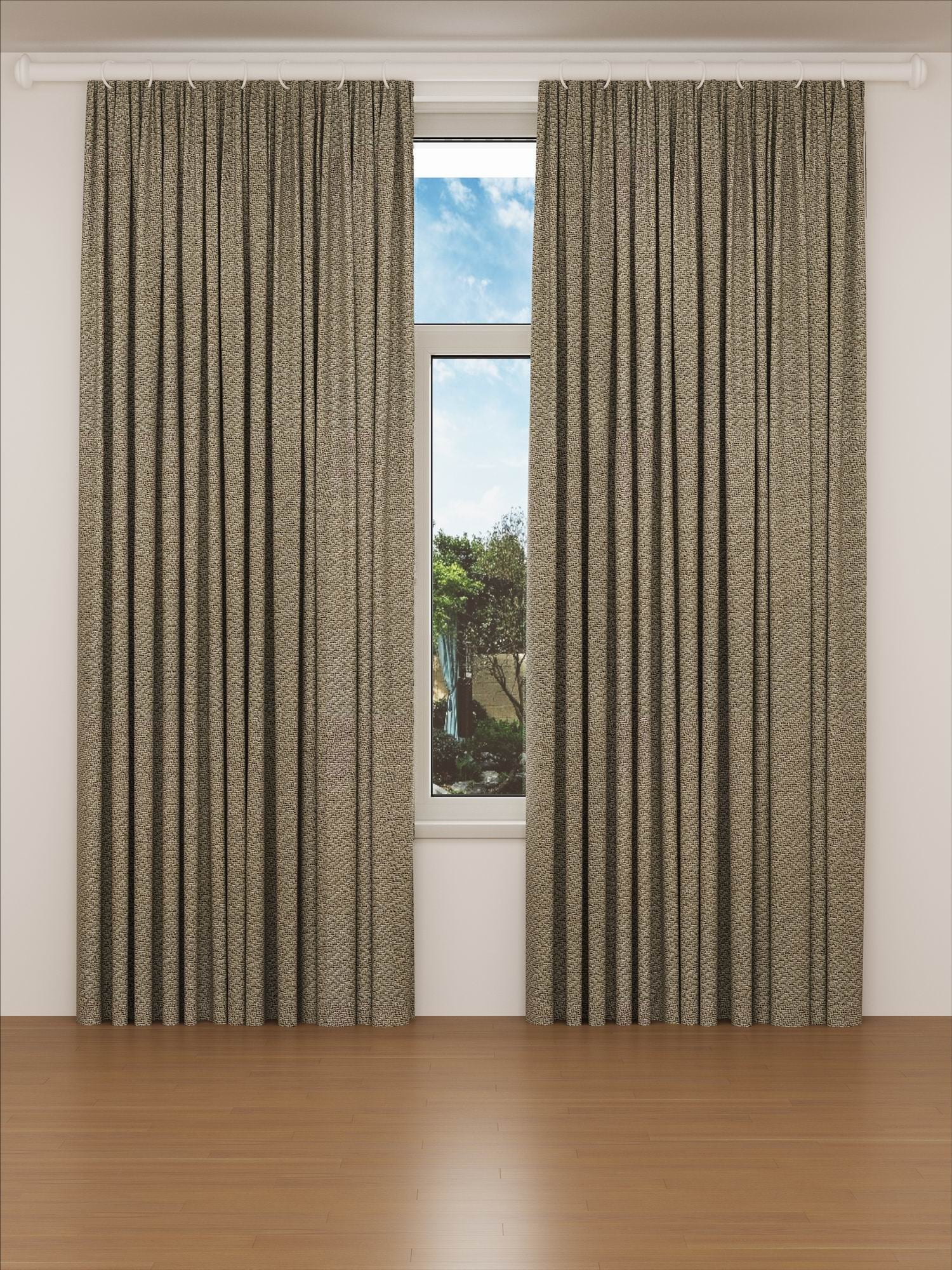 Woven Cotton Morandi Brown Blackout Drape