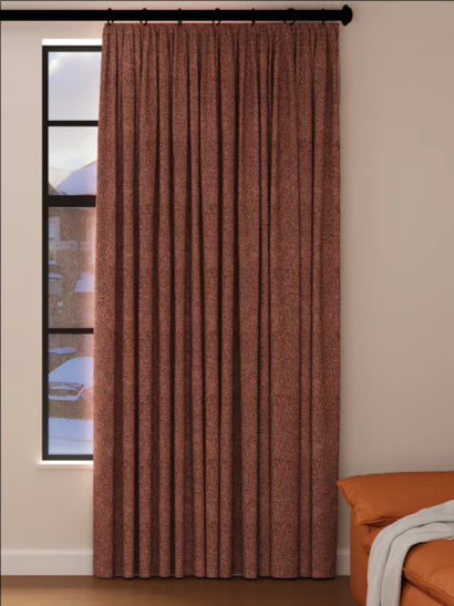 Woven Cotton Morandi Terra Cotta Blackout Drape