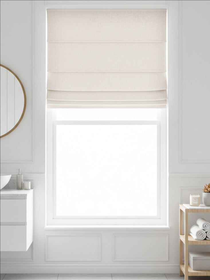 Velvet Peach Roman Shade