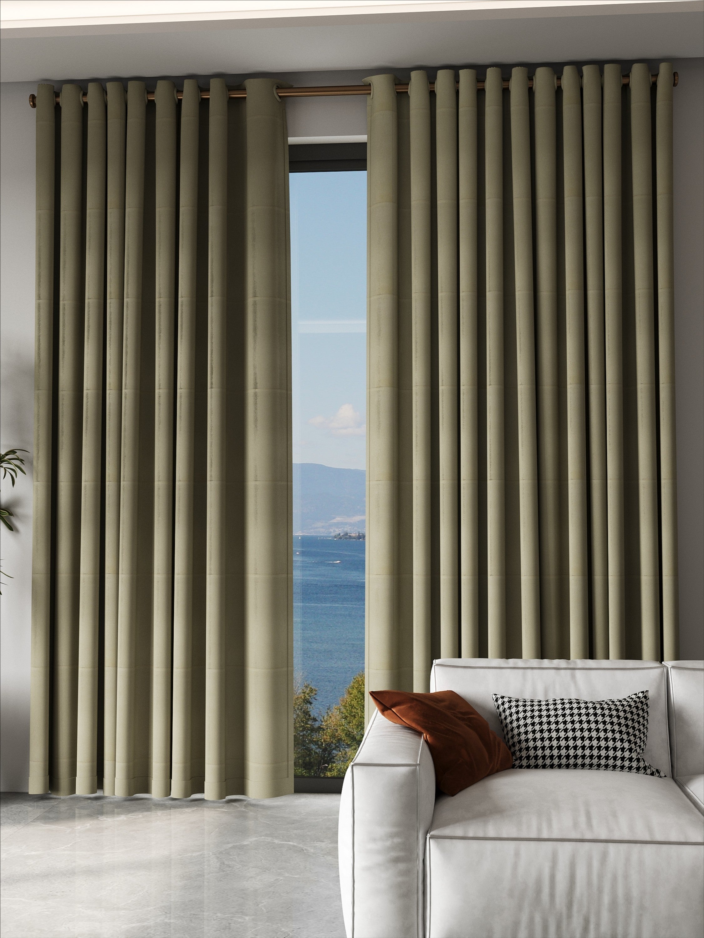 Velvet Deep Brown Drape