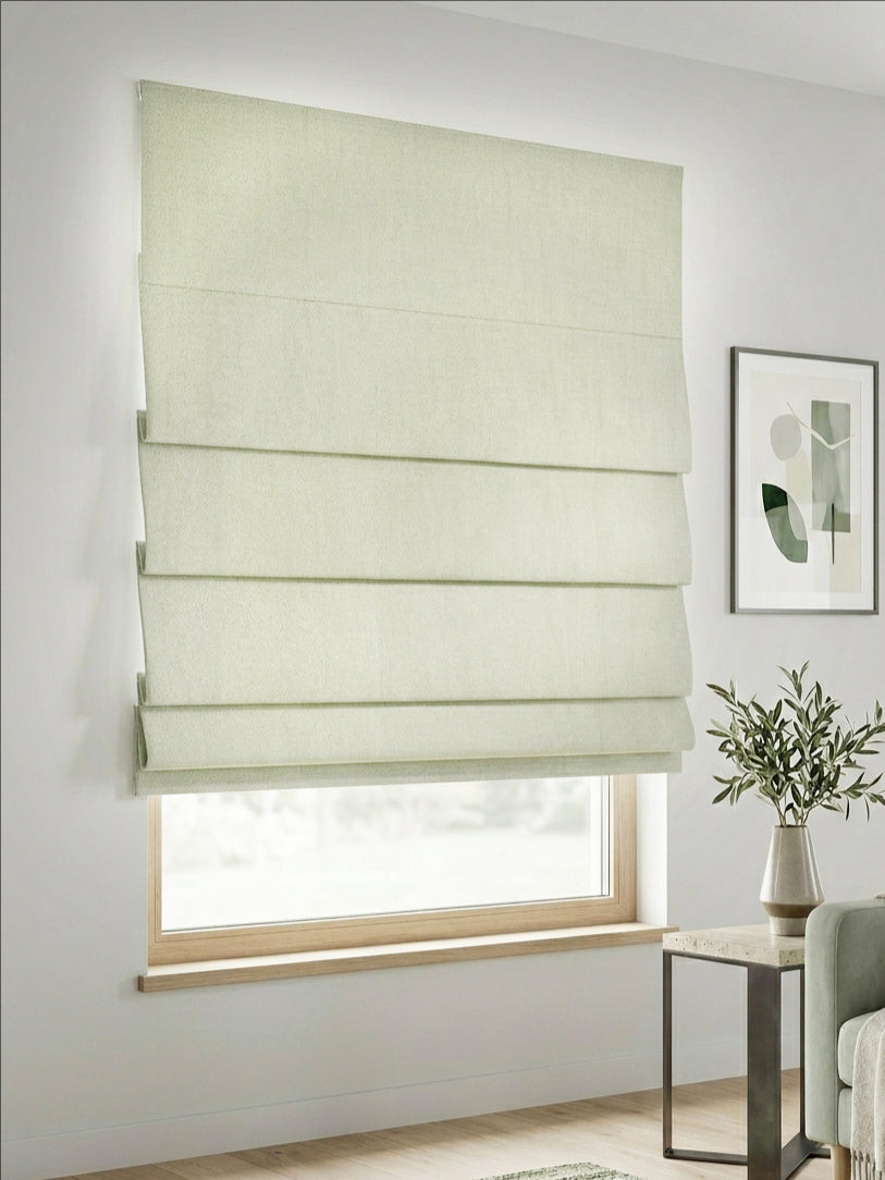 Velvet Light Khaki Roman Shade