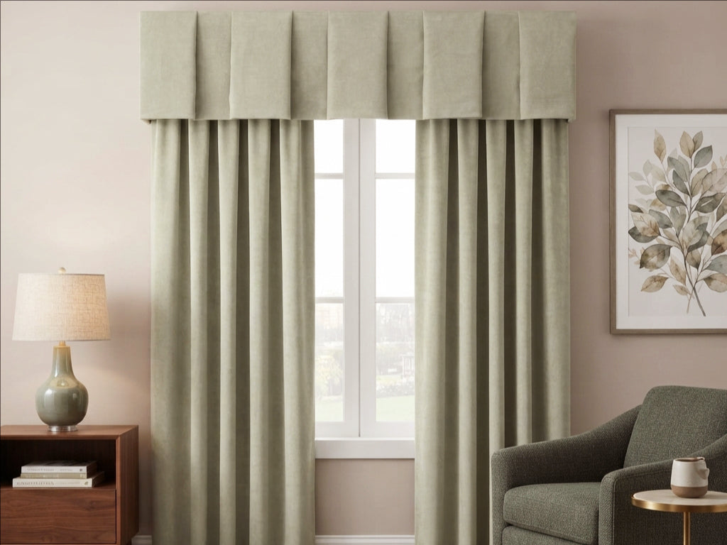 Velvet Light Biege Valance