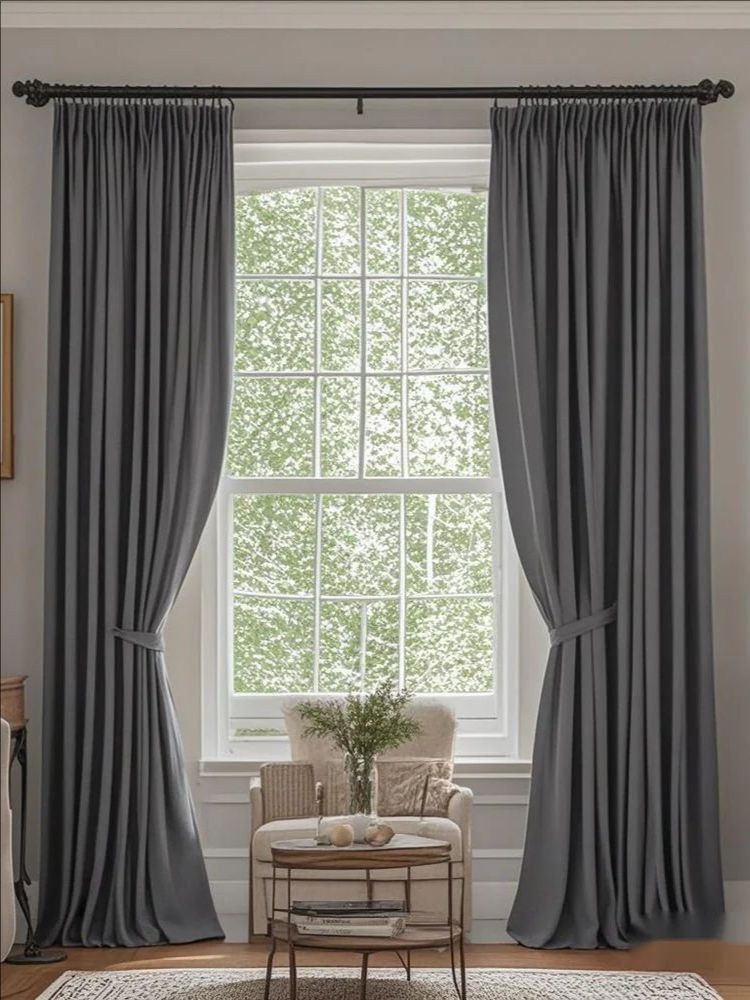 Velvet Dark Grey Drape