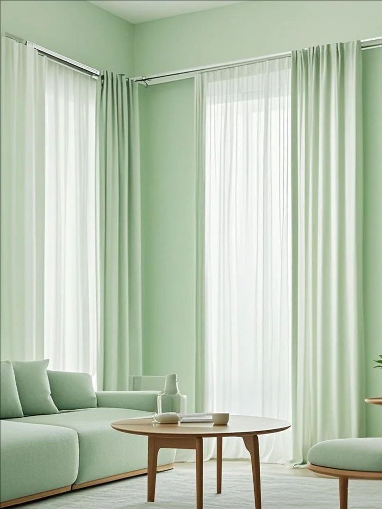Velvet Fresh Green Drape