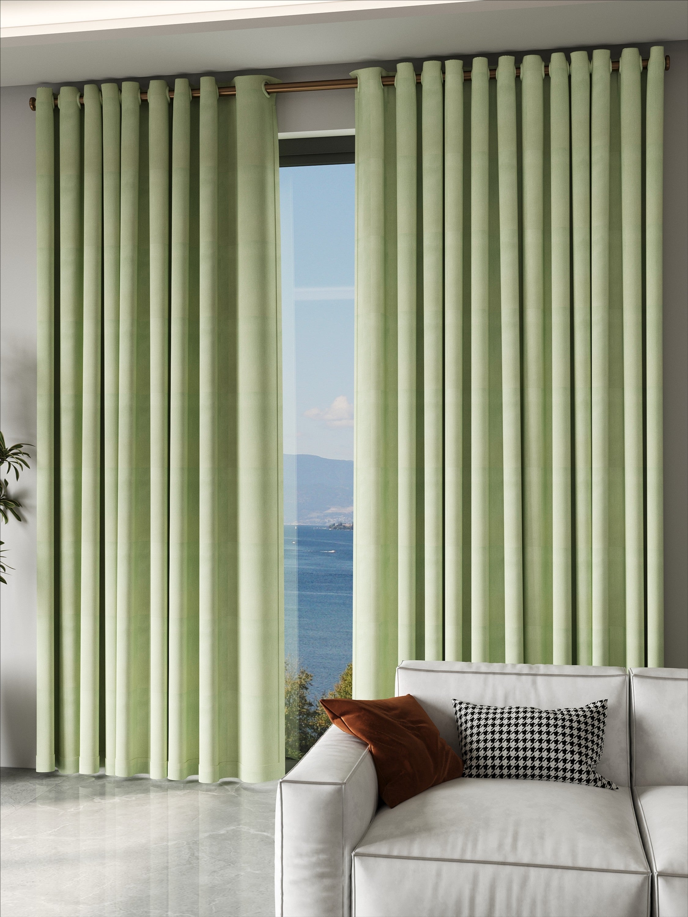 Velvet Grape Green Drape