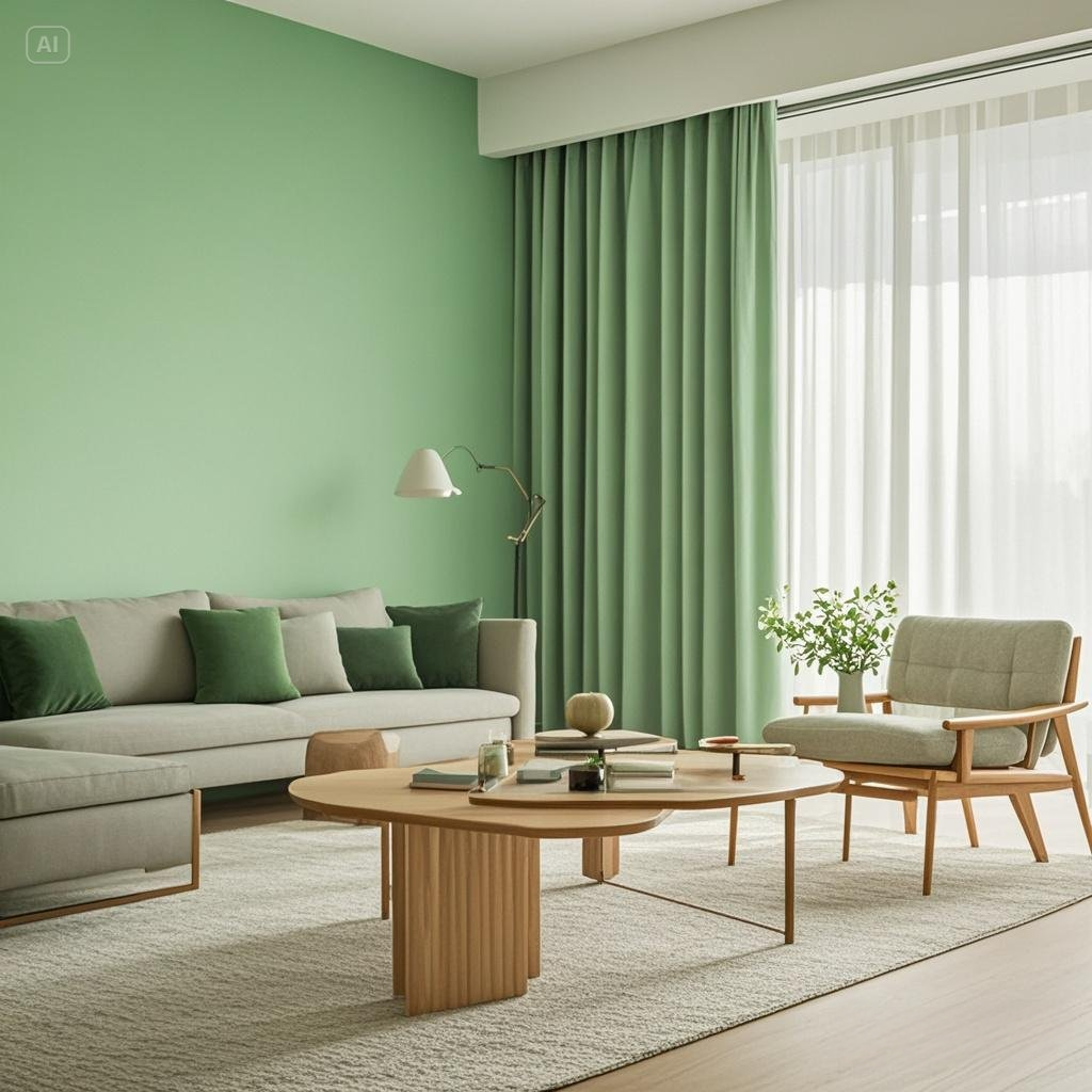 Velvet Green Drape