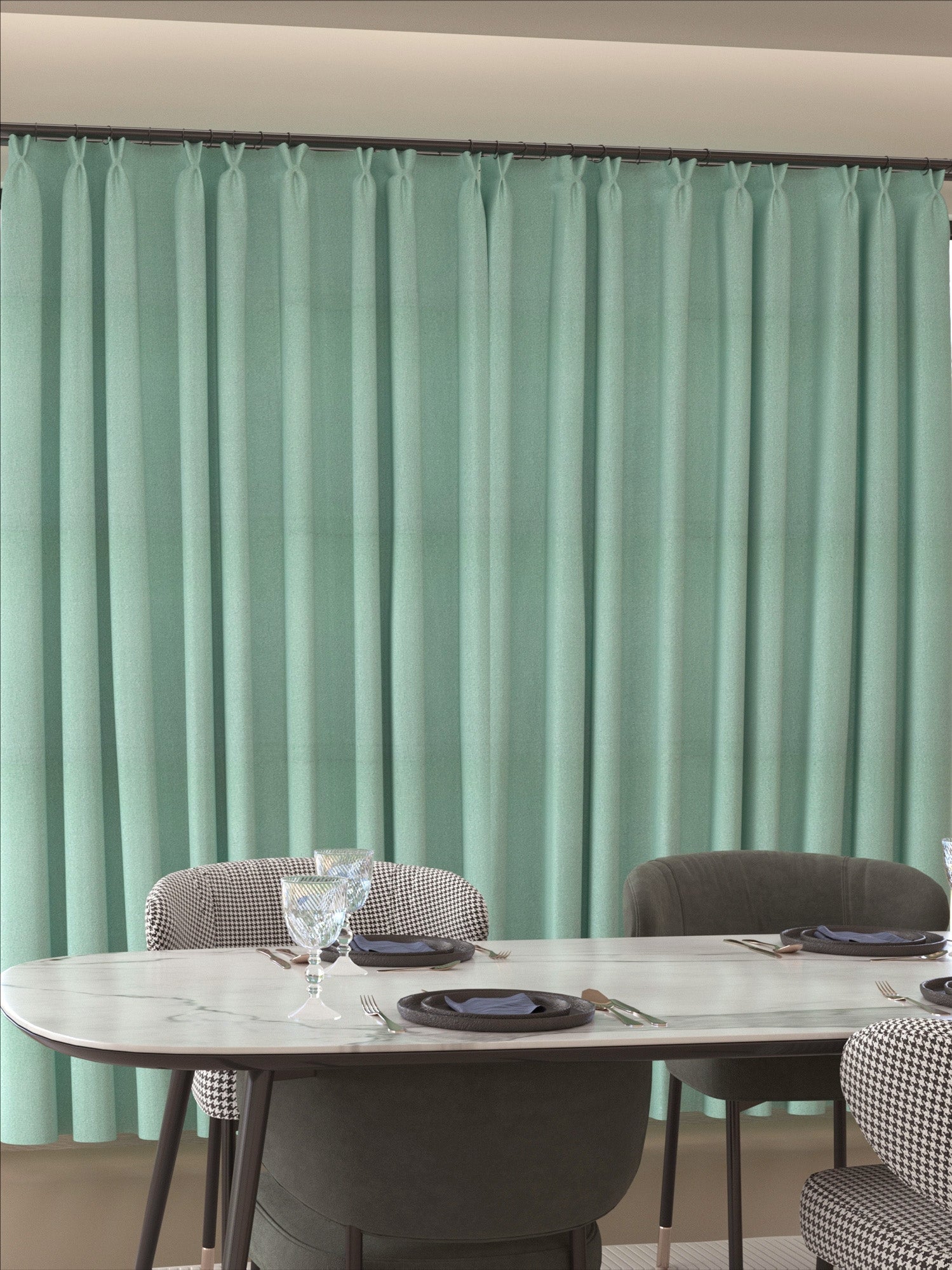 Velvet Water Blue Drape