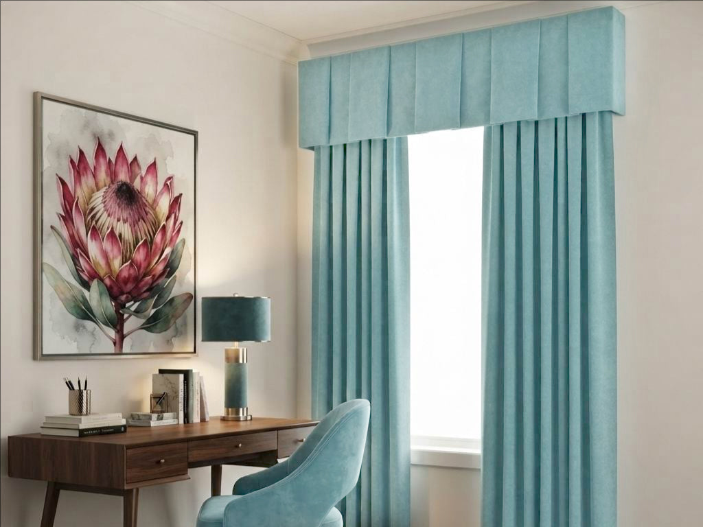 Velvet Deep Blue Valance