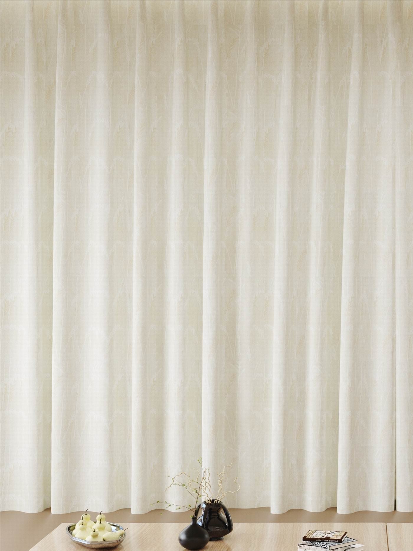 Velvet Beige Grass Drape