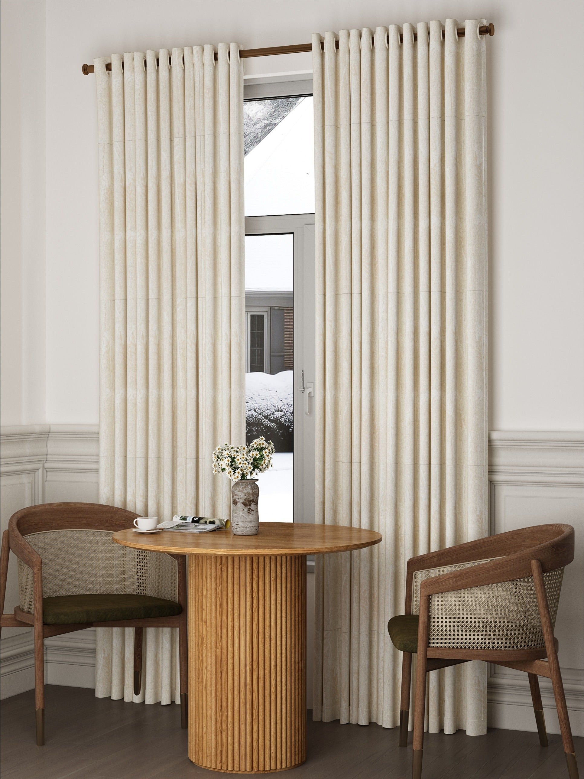 Velvet Brown Grass Drape