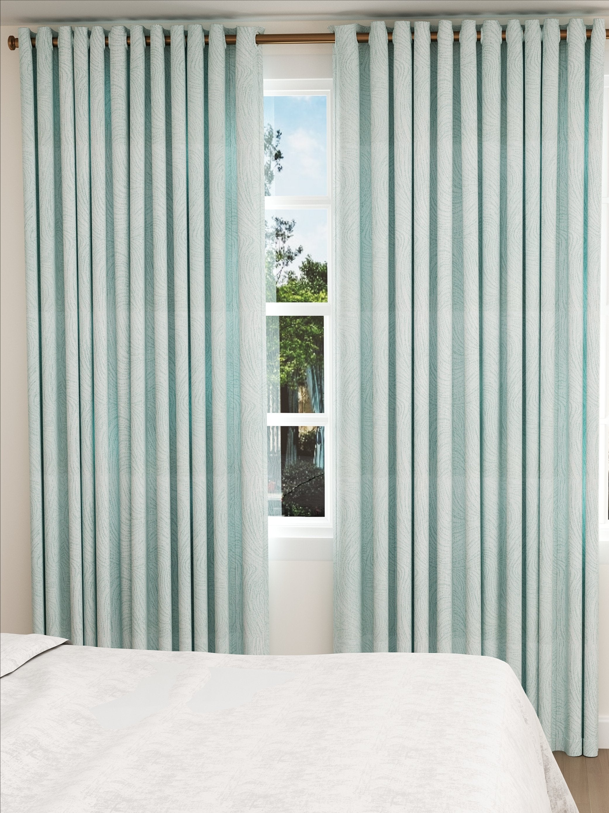 Velvet Deep Blue Wave Drape