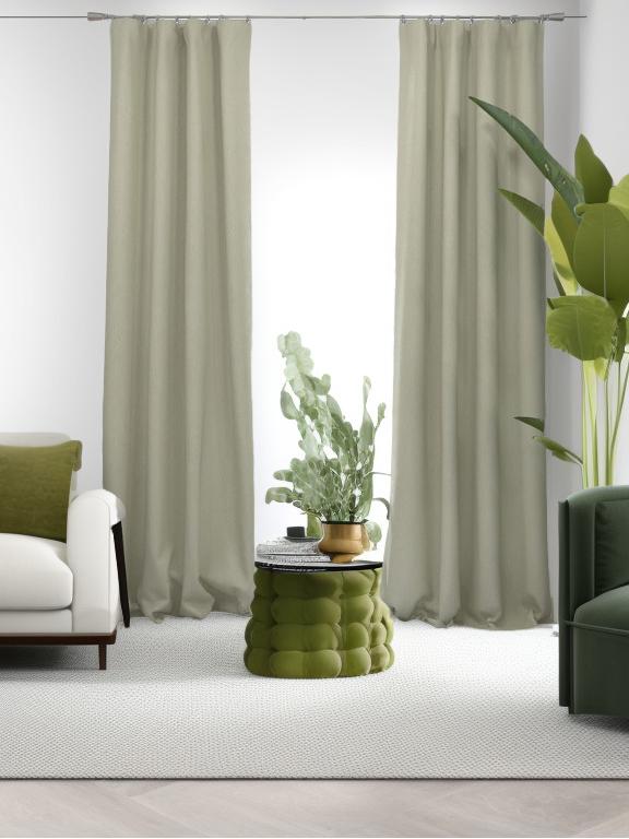 Velvet Latte Leaves Drape