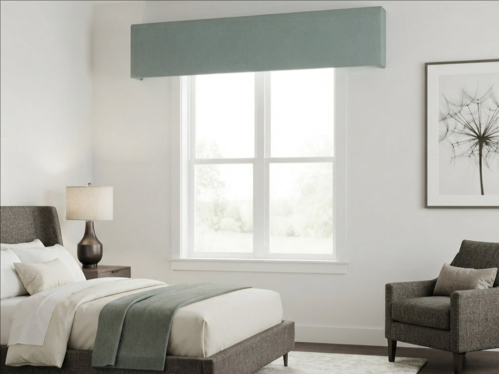 Velvet Deep Grey Leaves Valance