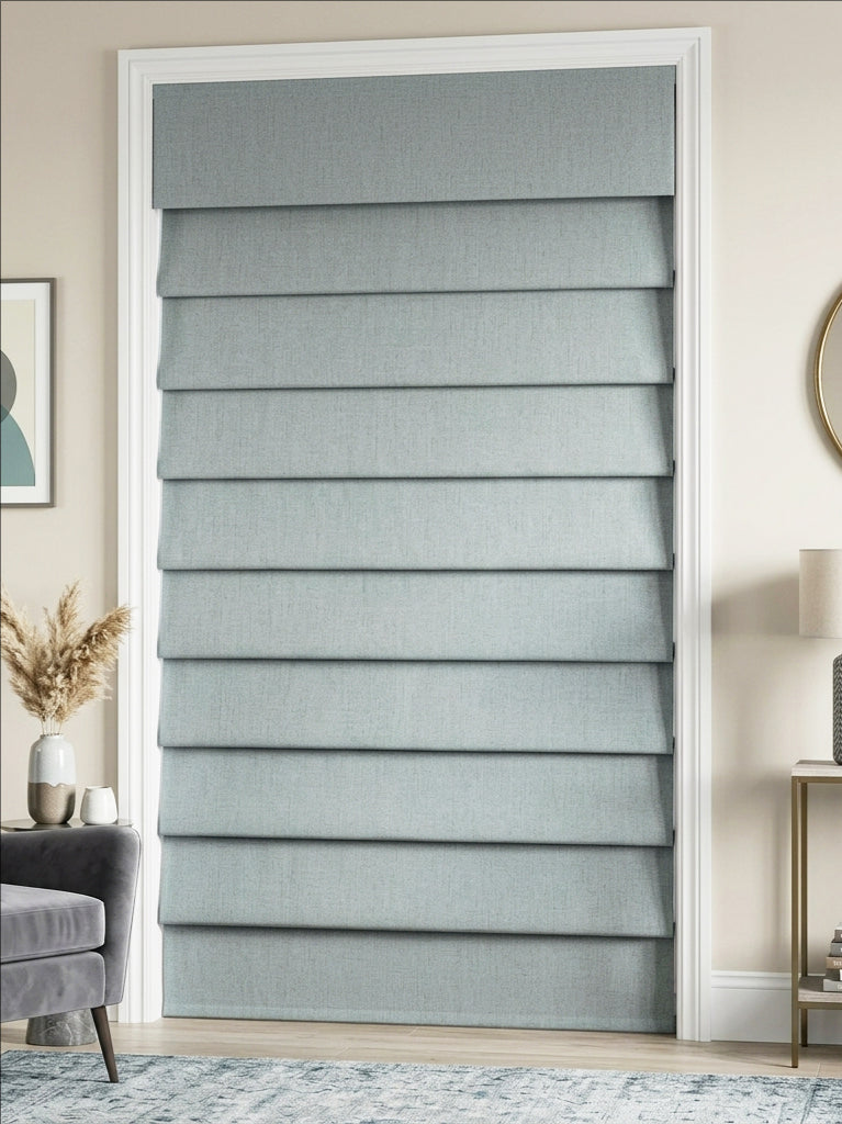 Premium Linen Shadow Gray Roman Shade