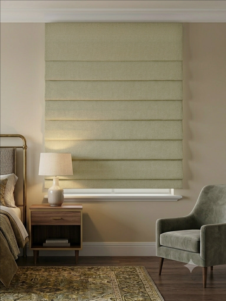 Premium Linen Warm Earth Roman Shade