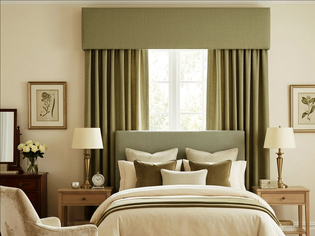 Premium Linen Warm Chestnut Valance