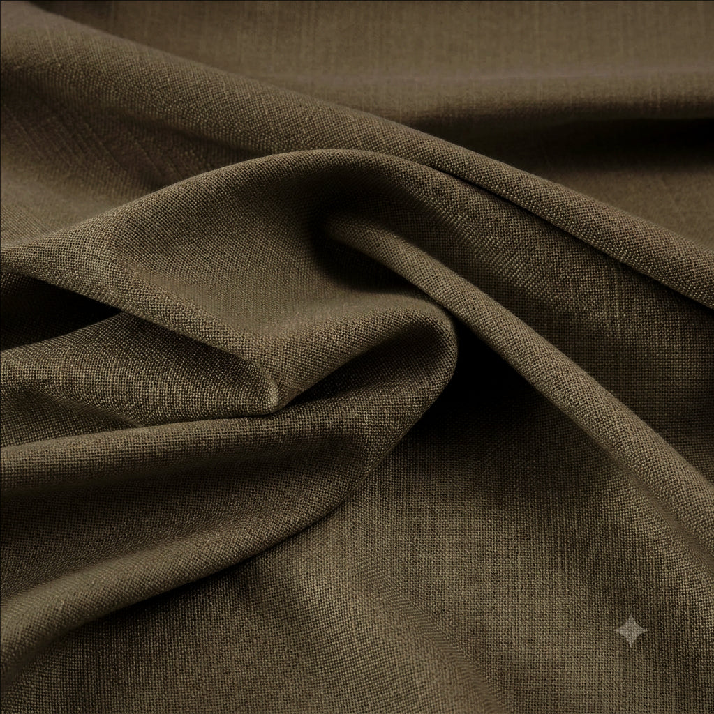Premium Linen Deep Brown Curtain
