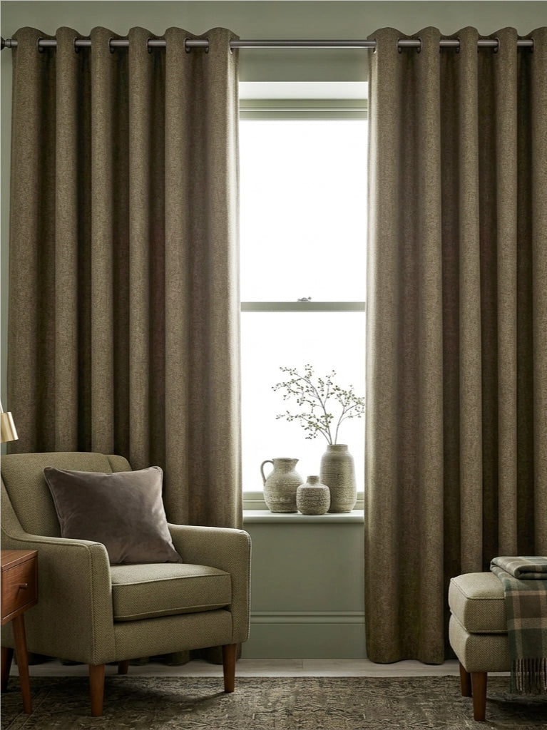 Premium Linen Deep Brown Curtain