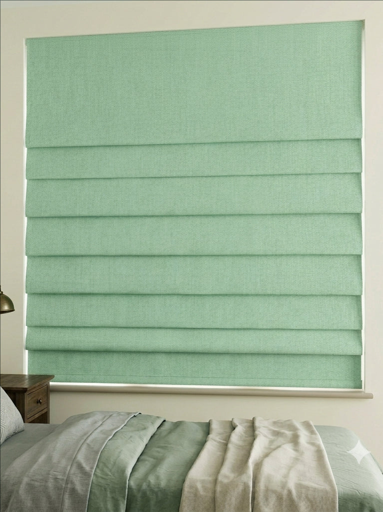 Premium Linen Sage Green Roman Shade