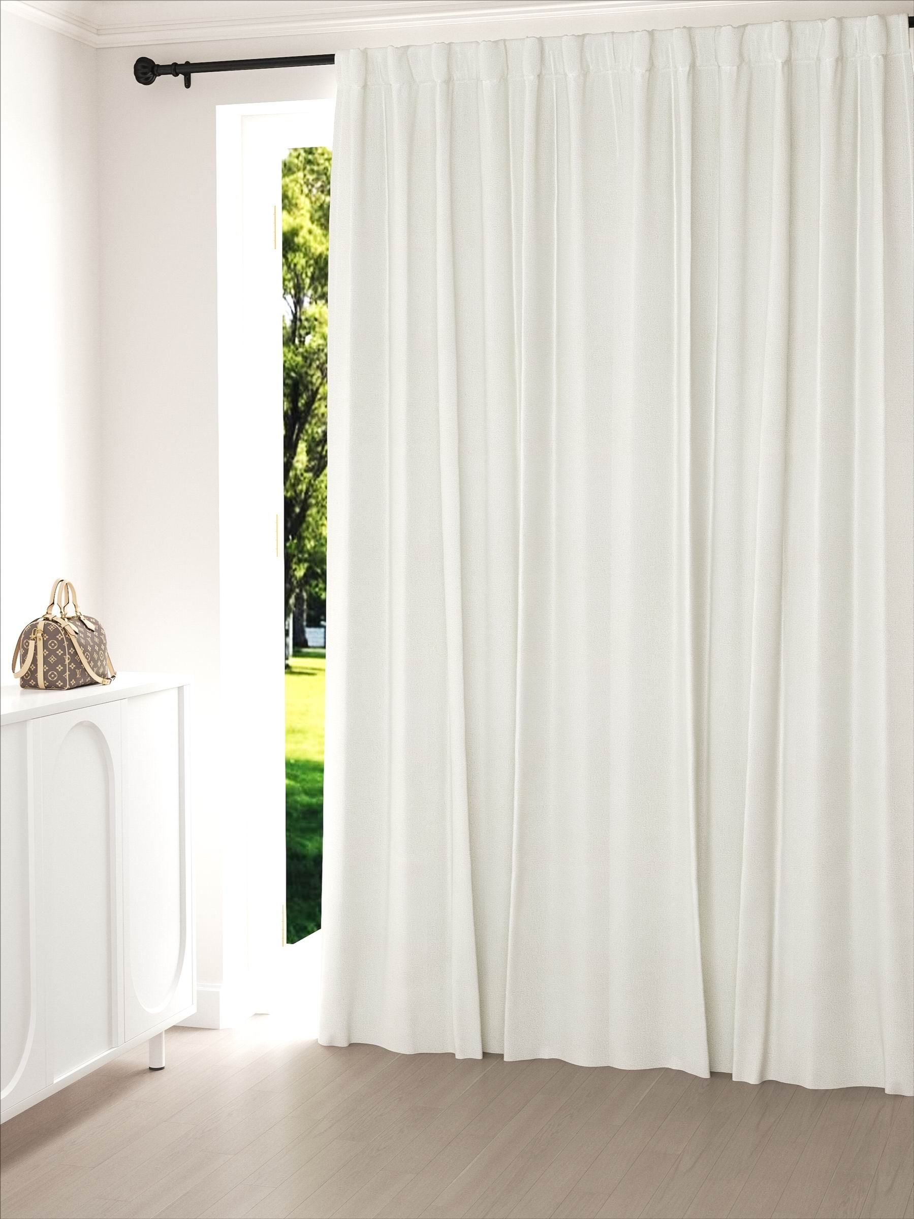 Solstice White Curtain