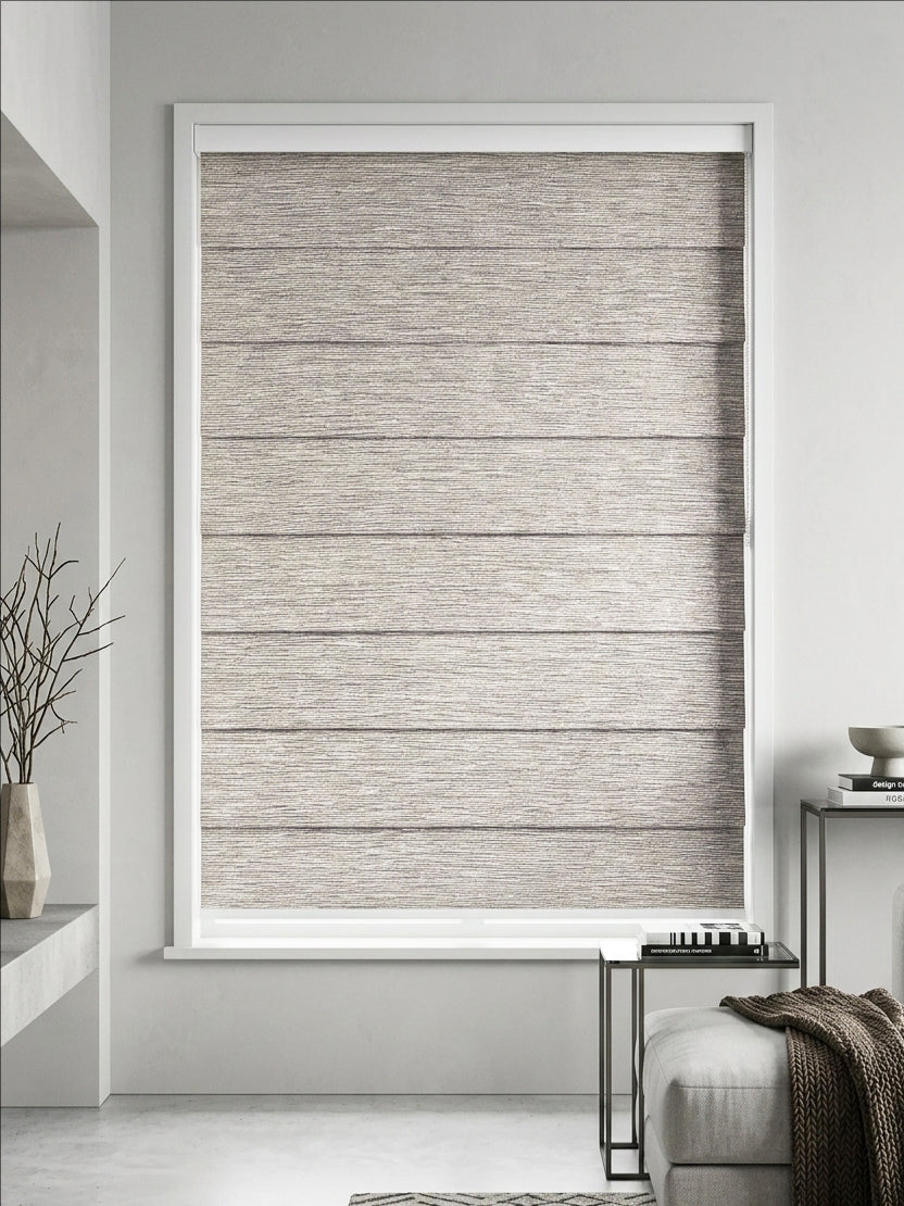 Waterflow Brown Roman Shade