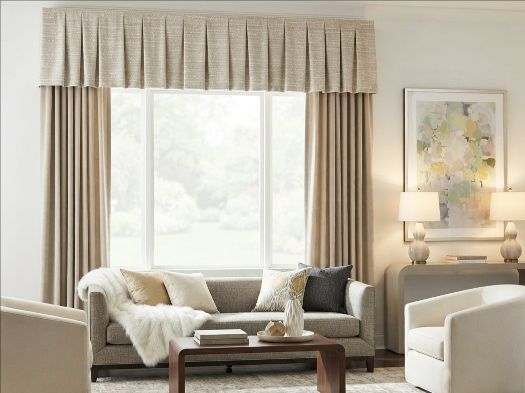 Silver White Coffee Yarn Valance