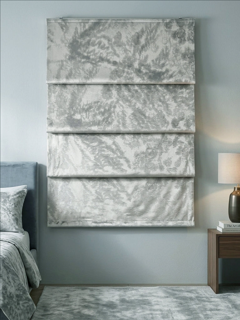Twilight Taupe Silver Roman Shade