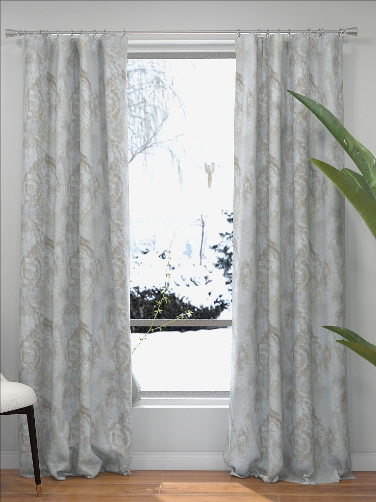 Twilight Blue Silver Drape