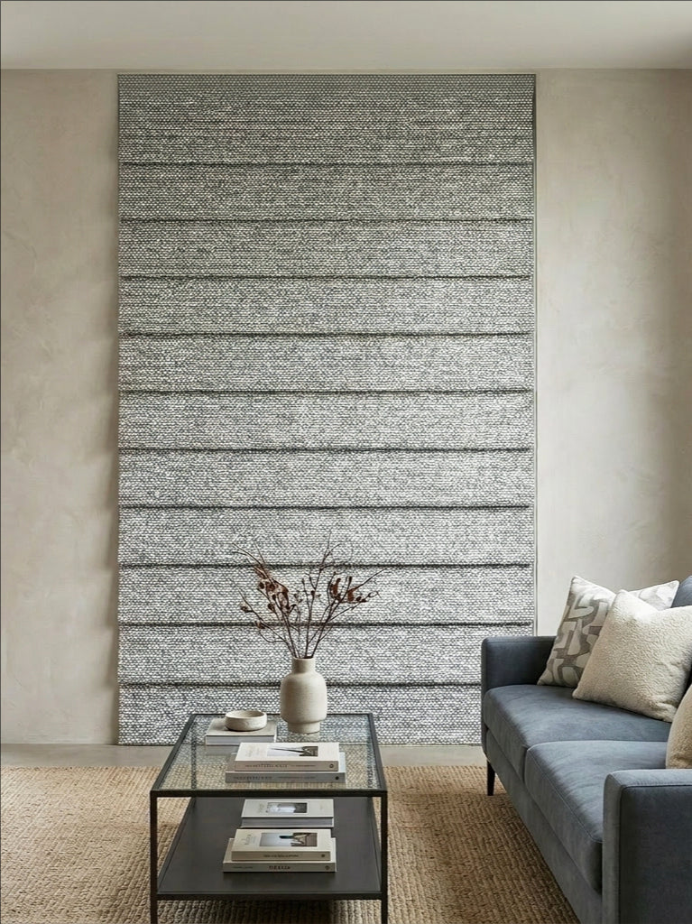 Random White Roman Shade