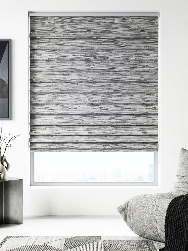Rain Silver Roman Shade