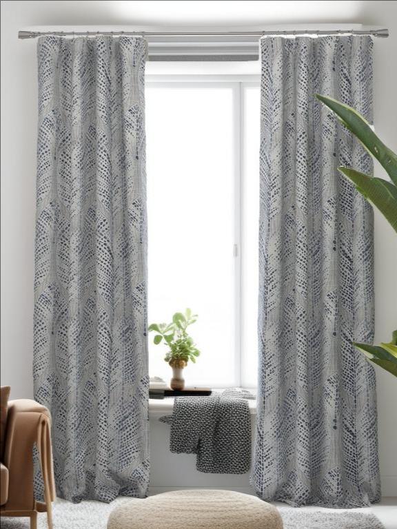 Wax Leaves Blue Drape