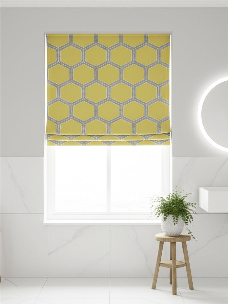 Castle Yellow Roman Shade