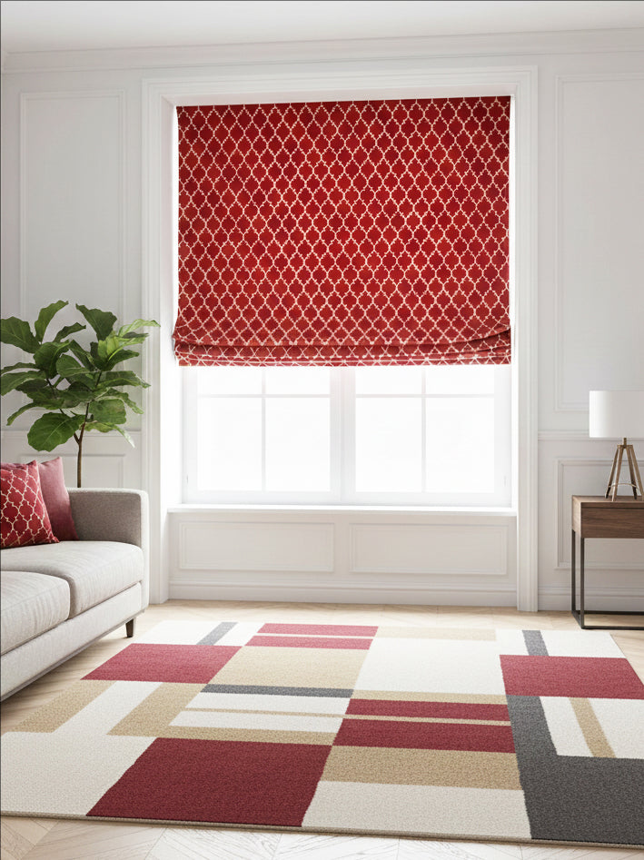 Venitian Red Roman Shade