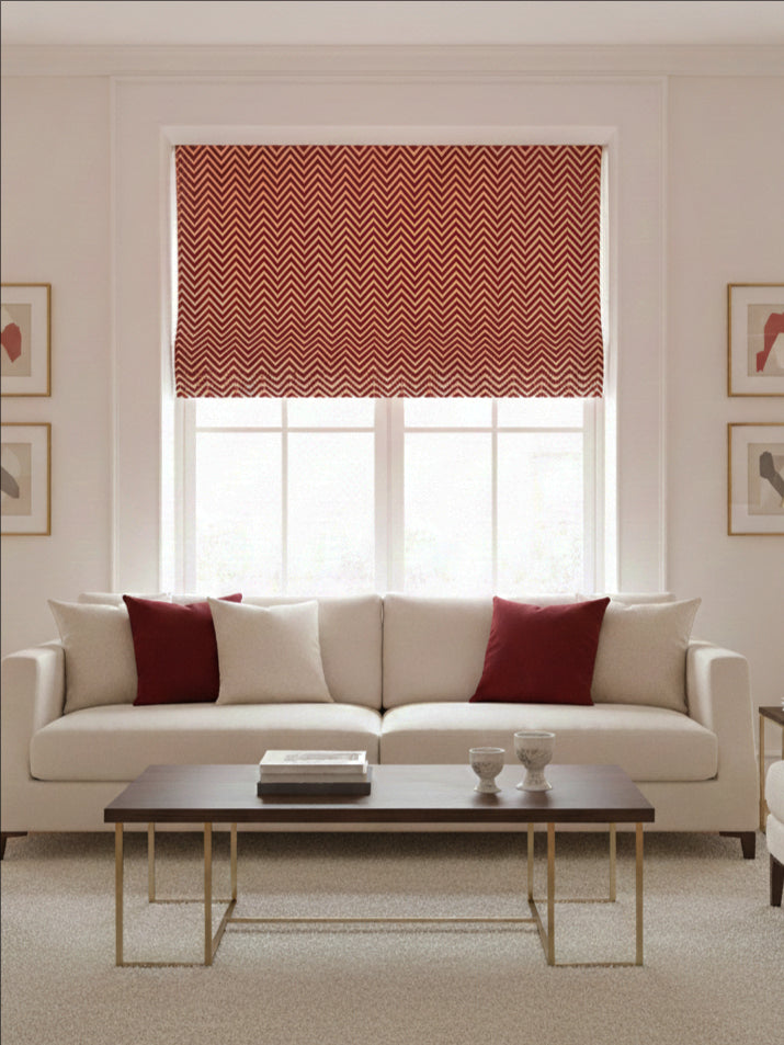 Broadway Red Roman Shade