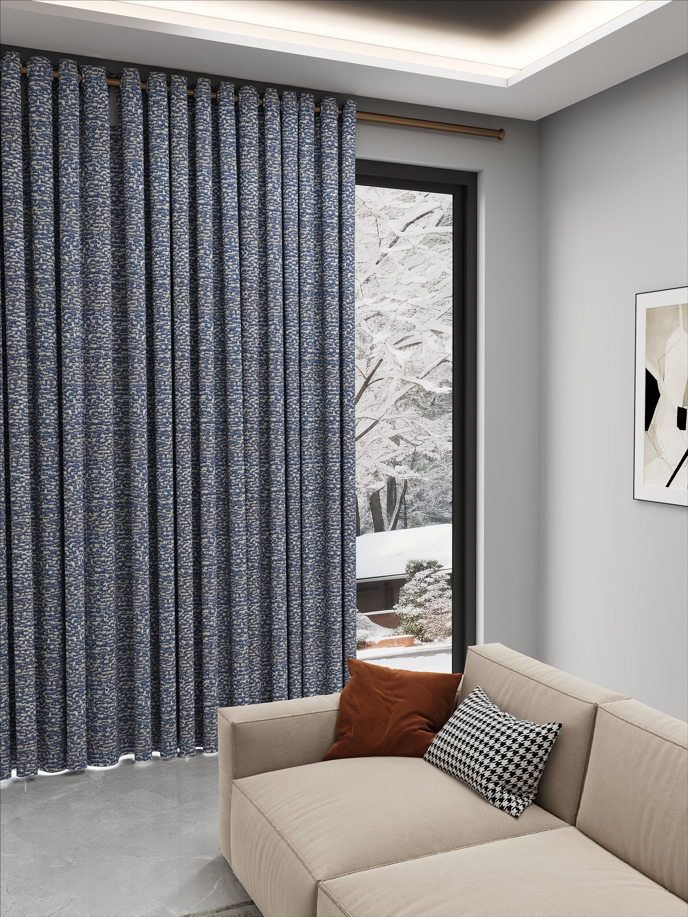 Escape Steel Blue Drape
