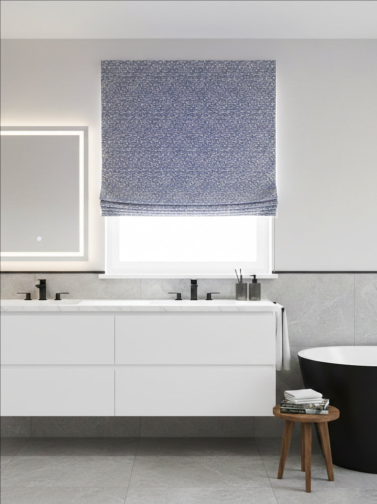 Escape Steel Blue Roman Shade