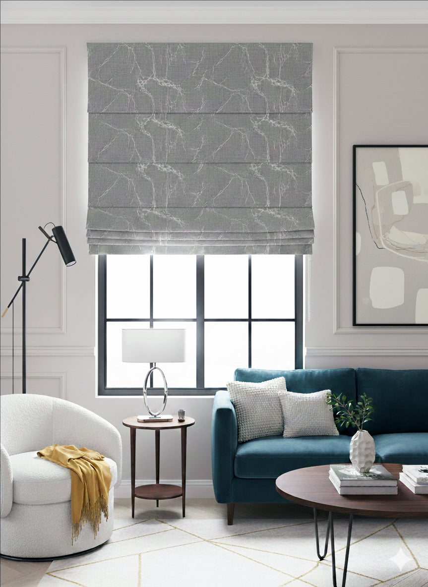 Mineral Grey Roman Shade