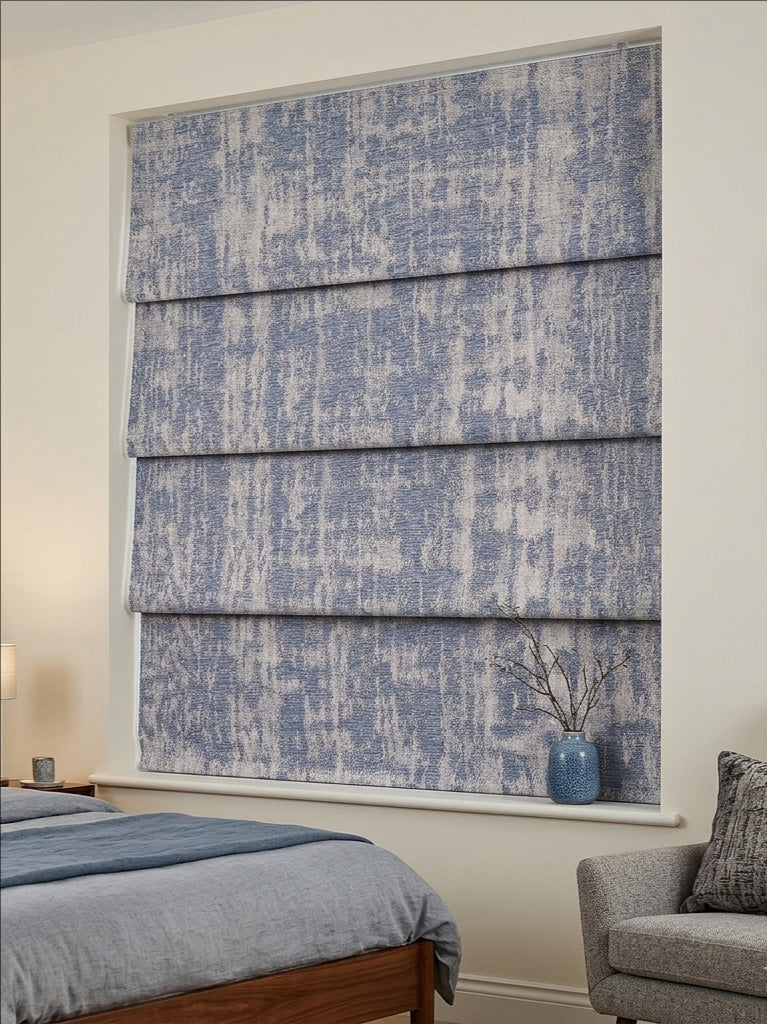 Shadow Blue Roman Shade