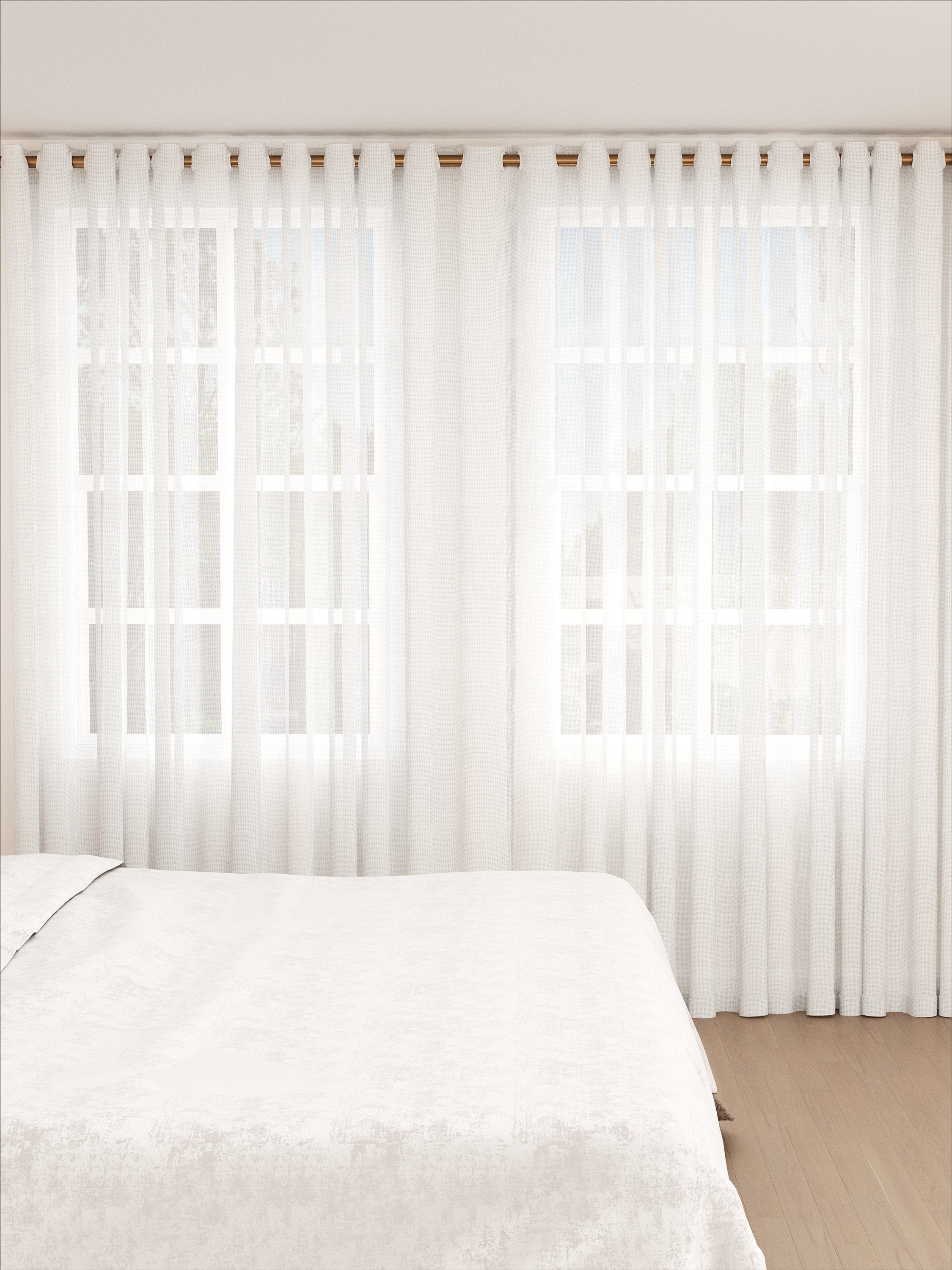 Linen Light Beige Sheer