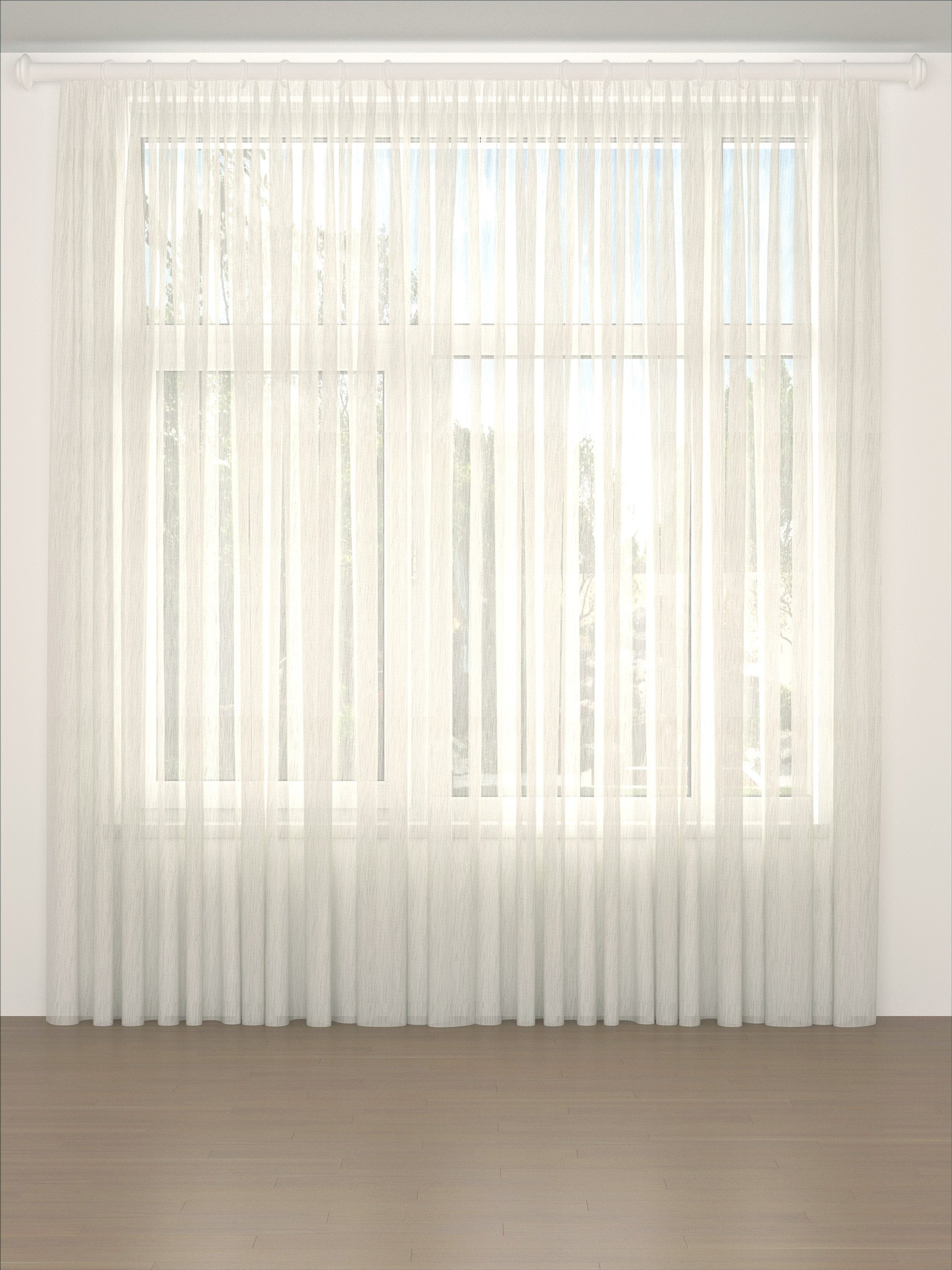 Linen Modern Brown Vertical Strip Sheer