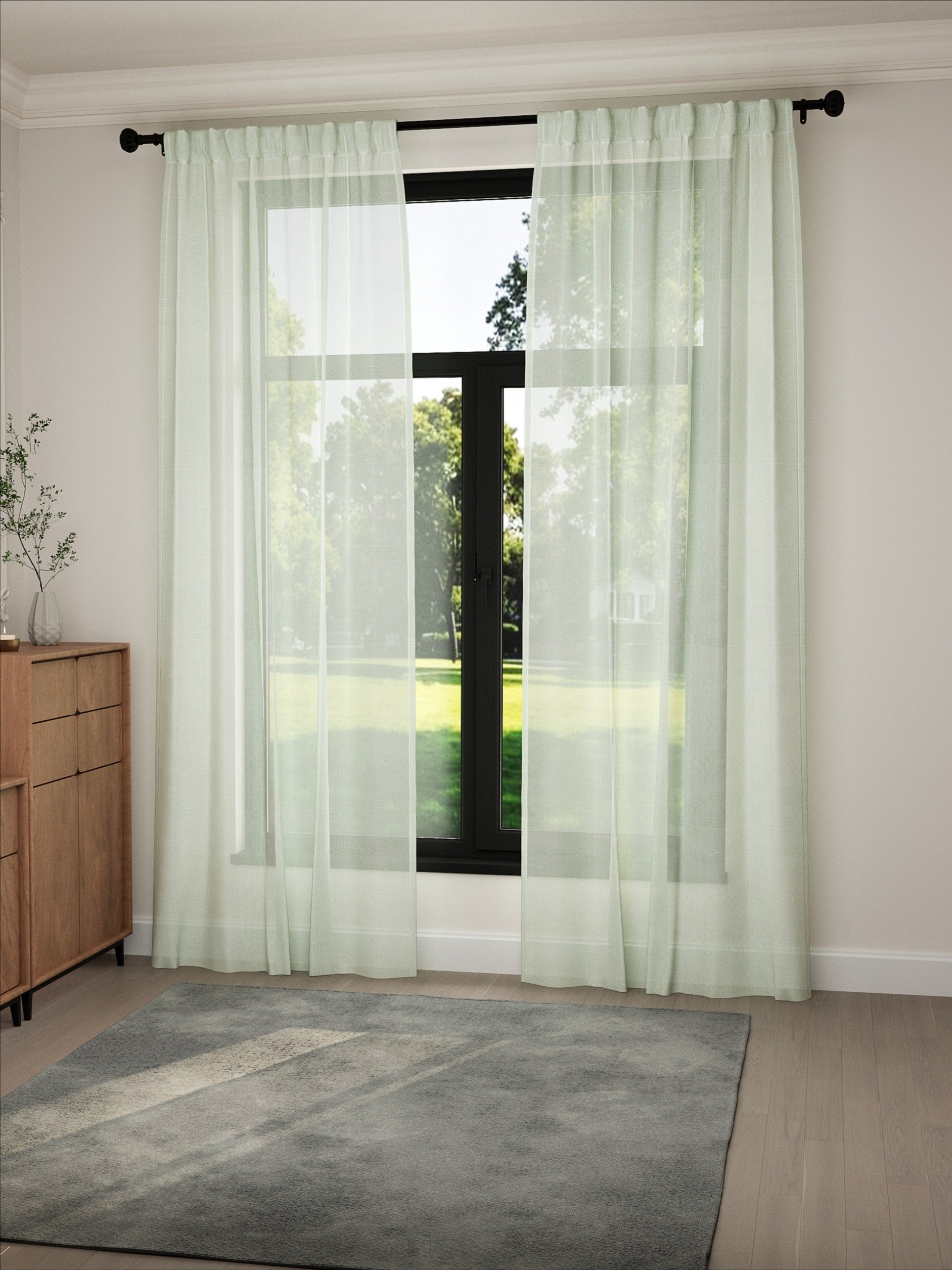 Linen Dark Grey Sheer