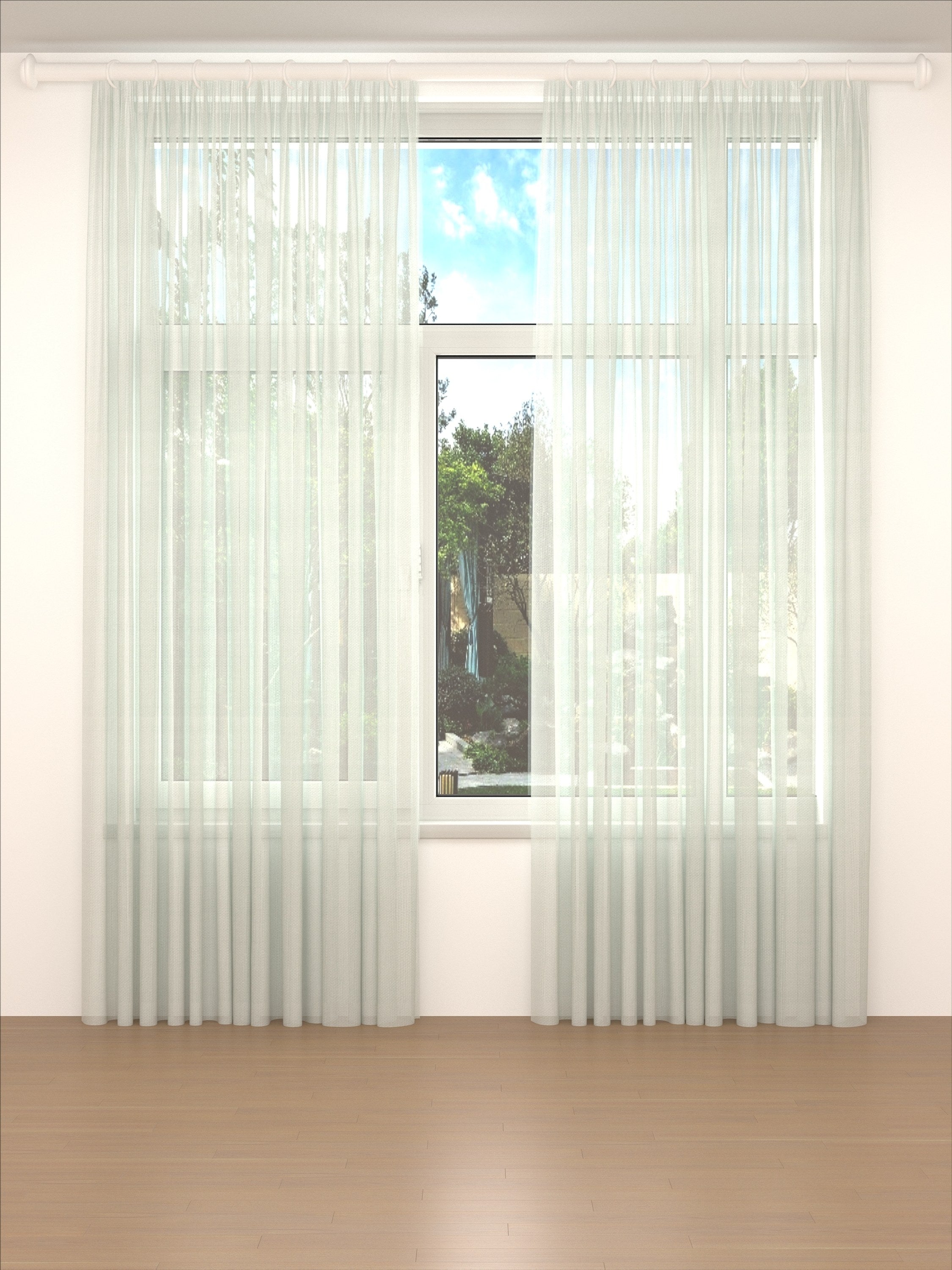 Linen Maze Textured Dark Grey Sheer