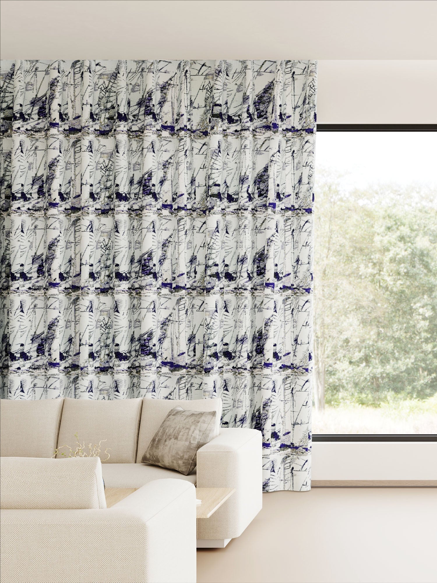 Grassland Purple Jacquard Drape