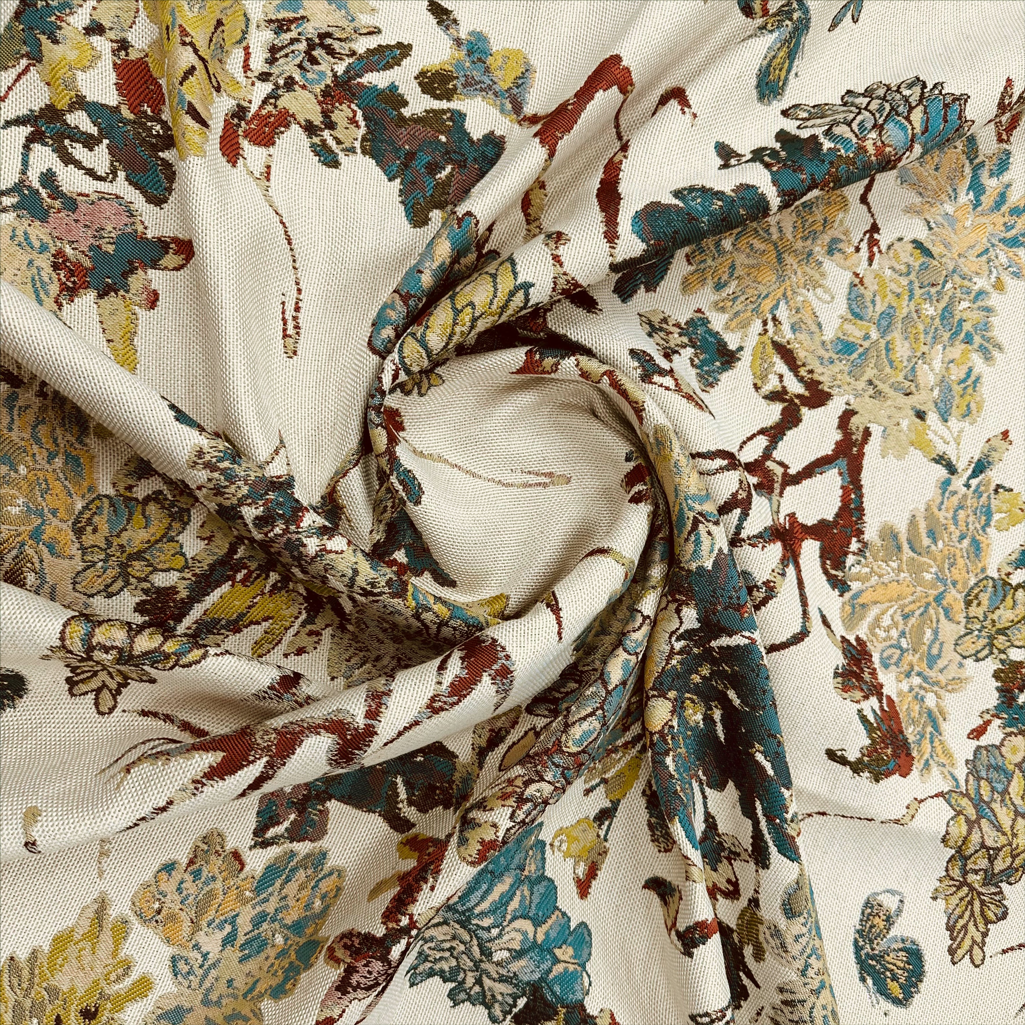 Tree Red Jacquard Valance