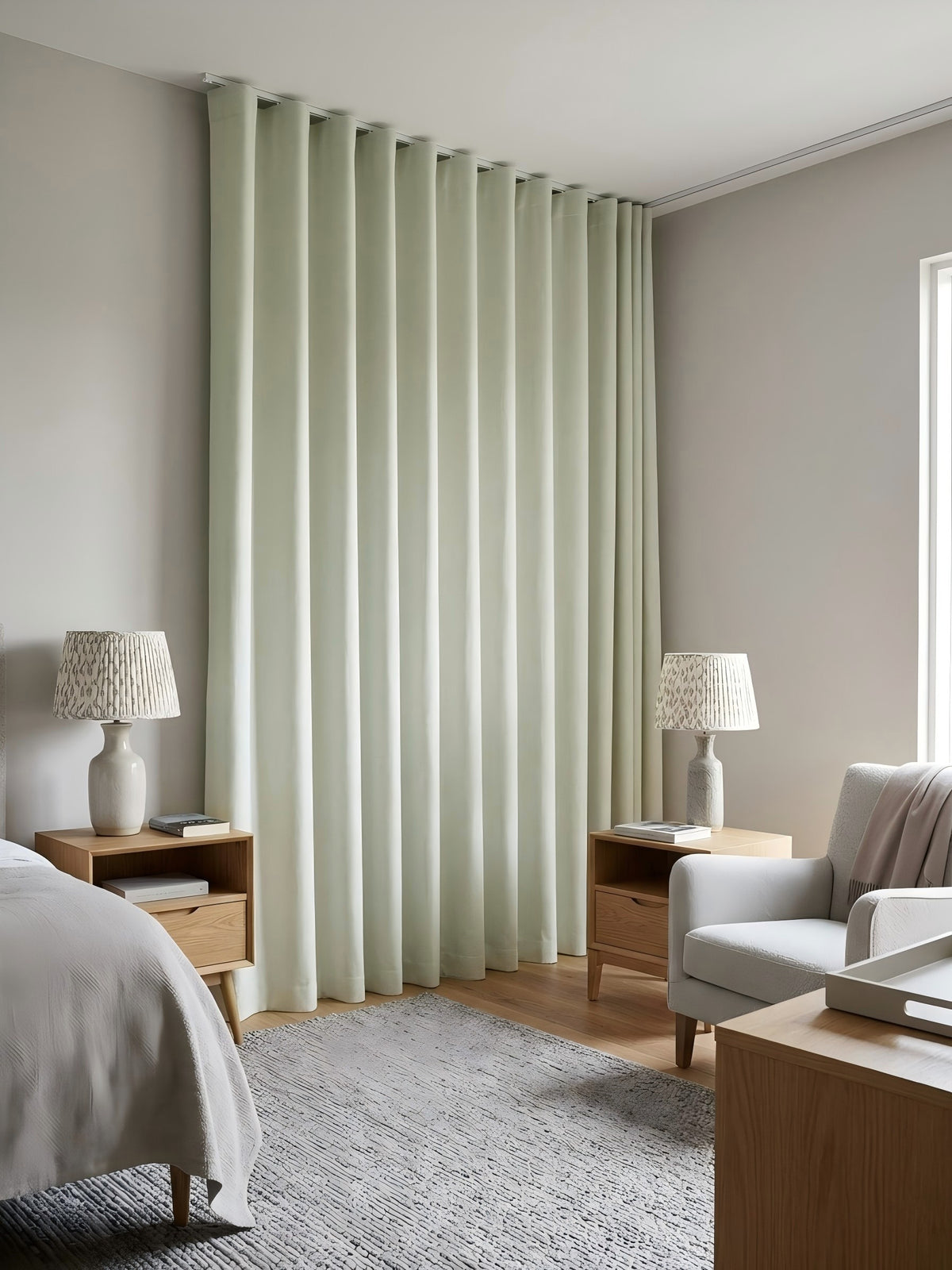 White Cotton Blackout Curtains