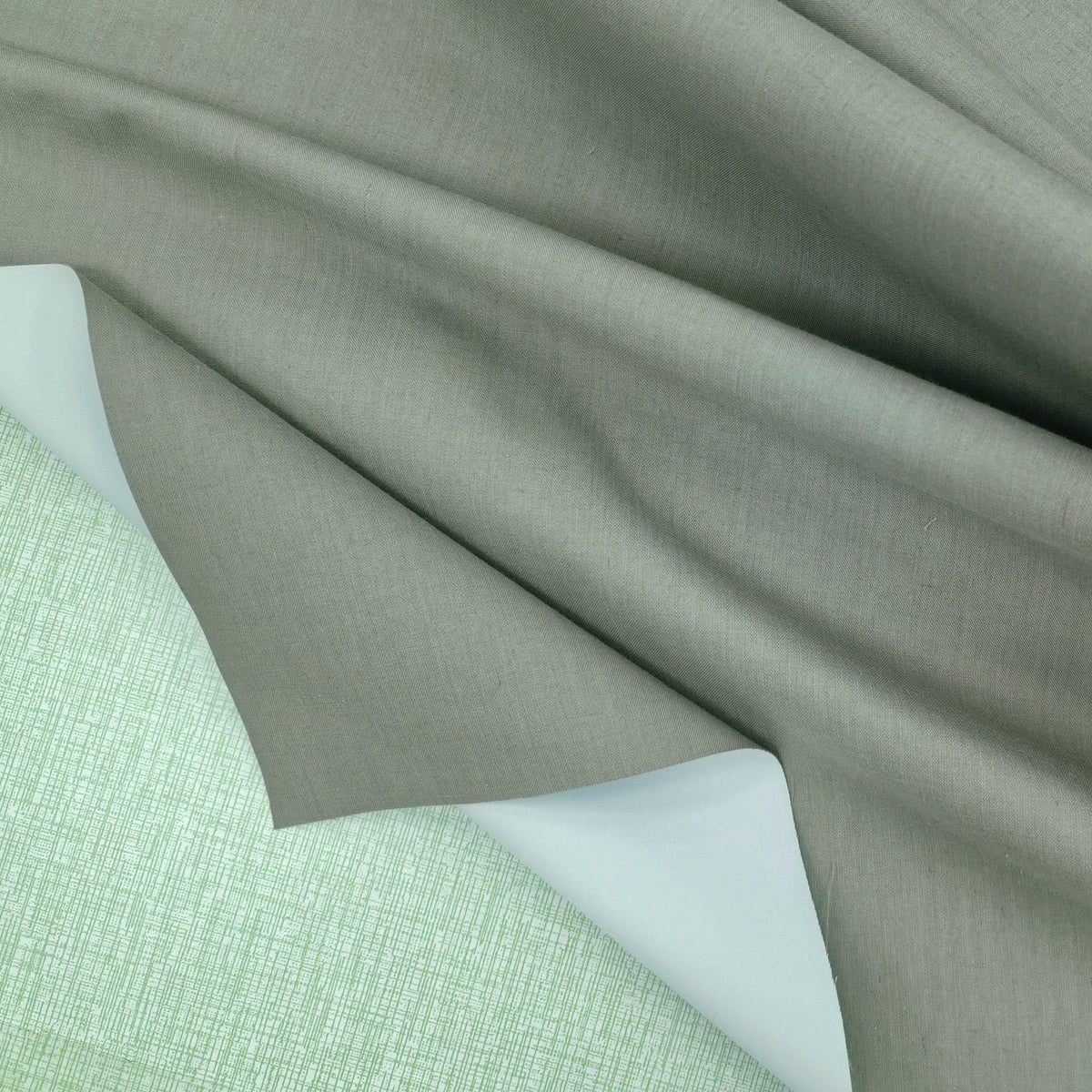 Silver Gray Cotton Blackout Valance