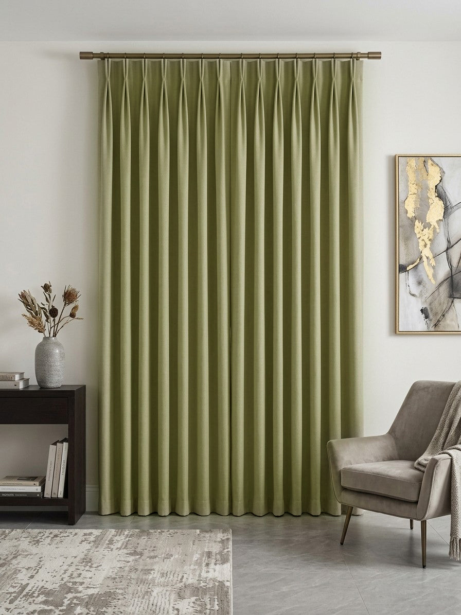 Warm Taupe Cotton Blackout Curtains