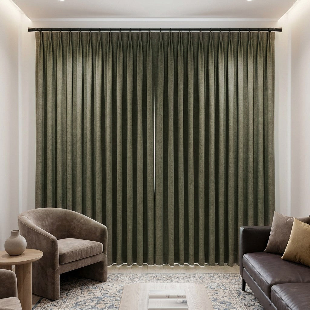 Charcoal Cotton Blackout Curtains